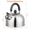 Stainless Steel Whistling Tea Kettle with Insulated Handle