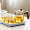 High Borosilicate Heat-resistant Glass Teapot With Walnut Handle