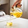 High Borosilicate Heat-resistant Glass Teapot With Walnut Handle