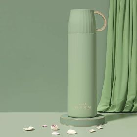 Elegance Redefined Sleek Large-Capacity Tumbler with Convertible Top as Cup (Option: Light Green - 350ml)