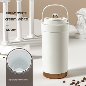 Elegance Insulated Tumbler with Choice of Stainless Steel or Ceramic Interior Liner (Option: White Ceramic)