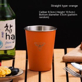 Adventure Awaits Stainless Steel Camping Coffee Cup (Option: 350ml Orange Camping Cup)