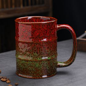 Porcelain Kiln-Baked Oil Drum Mug (Large - 20oz) (Option: Wood Fire-600ml)