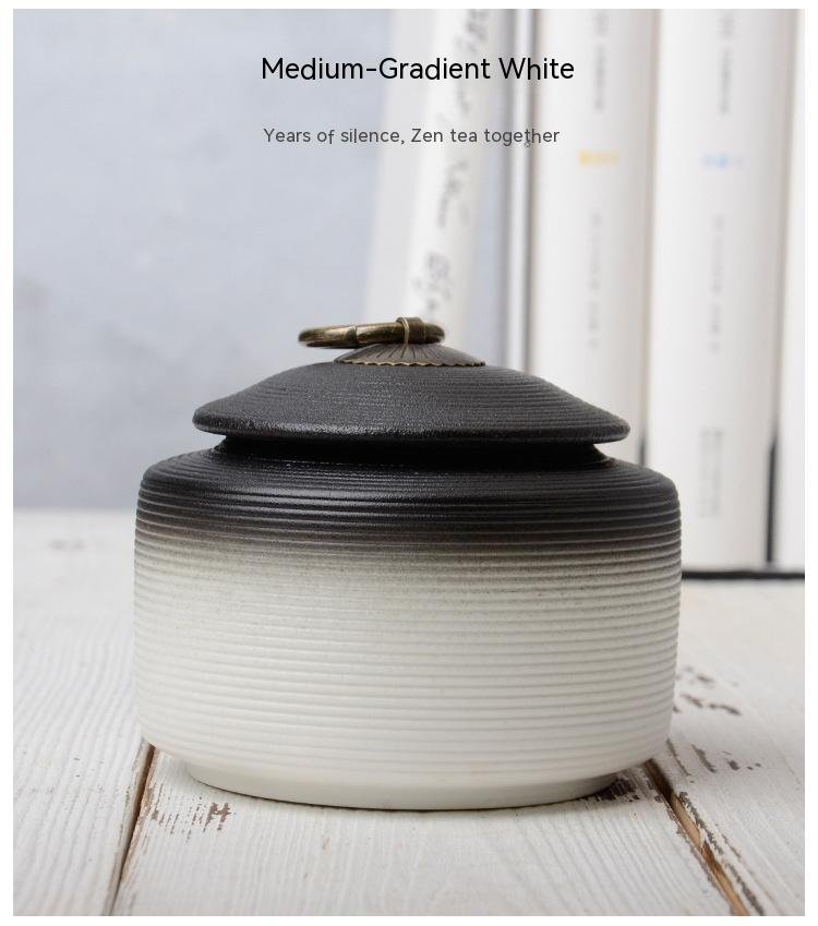 Retro Stoneware Sealed Cans Brushed Glaze-Free Tea Storage Pot Retro Stoneware Sealed Cans Brushed Glaze-Free Tea Storage Pot