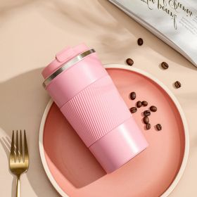 Stainless Steel Portable Coffee Tea Cup (Option: Three Generations Pink-510ml)