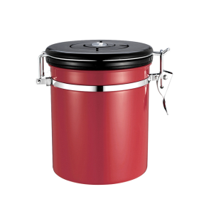 Stainless Steel Airtight Container (Color - Print: Red)