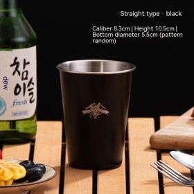 Adventure Awaits Stainless Steel Camping Coffee Cup (Option: 350ml Black Camping Cup)
