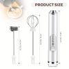 Compact Rechargeable Frother with 2 Stainless Steel Whisks
