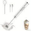 Compact Rechargeable Frother with 2 Stainless Steel Whisks