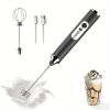 Compact Rechargeable Frother with 2 Stainless Steel Whisks