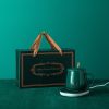Ceramic Mug Set with Spoon and Warmer Plate