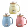 Cartoon Cat Ceramic Coffee Mug with lid
