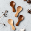 Elegance in Miniature Set of 4 Mini Wooden Short Handle Spoons