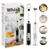 Compact Rechargeable Frother with 2 Stainless Steel Whisks