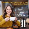 Glass French Press with Stainless Steel Body
