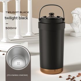 Elegance Insulated Tumbler with Choice of Stainless Steel or Ceramic Interior Liner (Option: Black Stainless Steel)